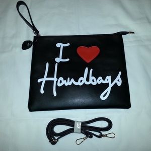 I Love Handbags Clutch Purse Handbag